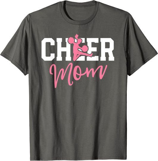 Pink Cheerleader Mom Shirt Cheer Mom Gifts Mama Mother T-Shirt