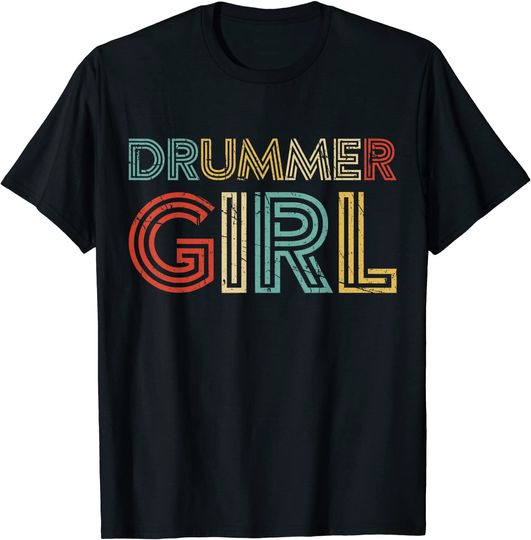 Drummer Girl Vintage T-Shirt