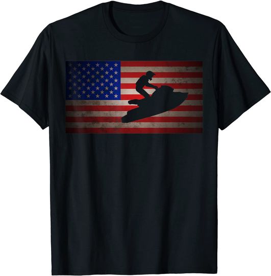 American Flag Jet Ski T Shirt