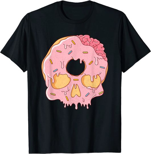 Halloween Donuts Donut Skull Art Zombie Donut T-Shirt