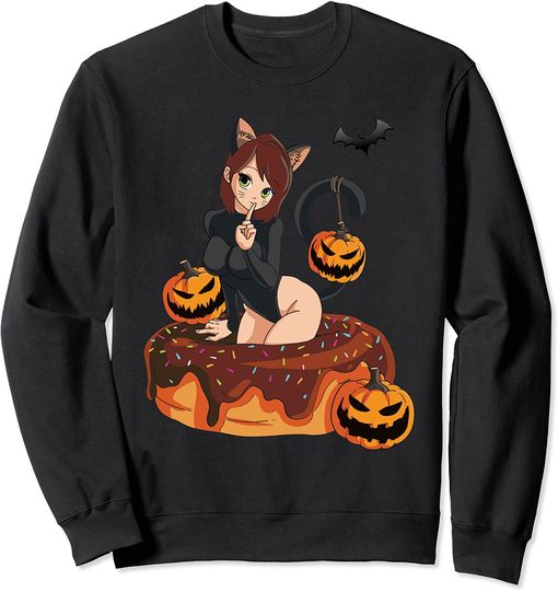 Halloween Donuts  Kawaii Anime Sweatshirt