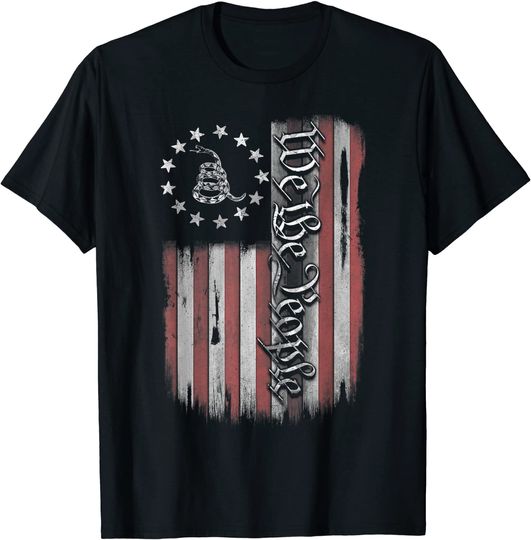 Betsy Ross Gadsden We The People Flag T-shirt