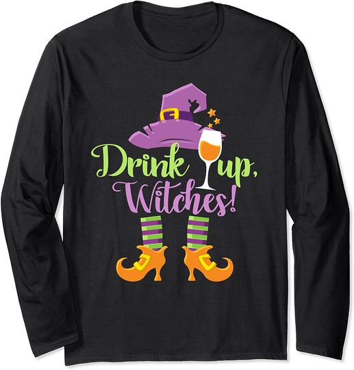Halloween Drink Up Witches Long Sleeve