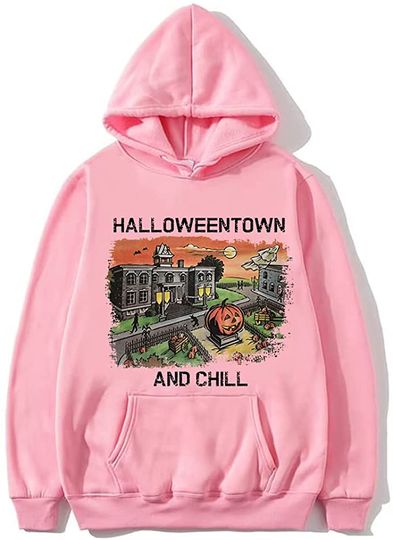 Halloweentown And Chill Halloween Fall Pumpkin Hoodie