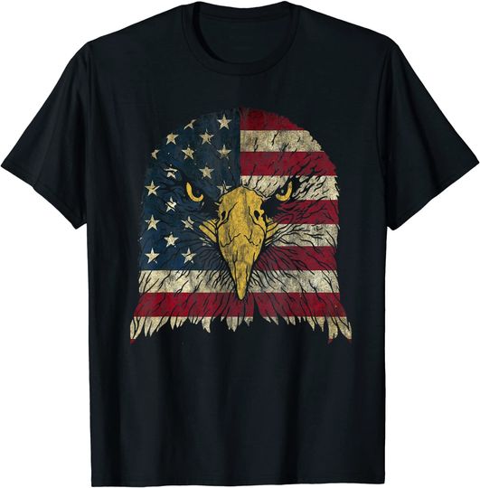 Bald Eagle American Us Flag Christmas T-Shirt