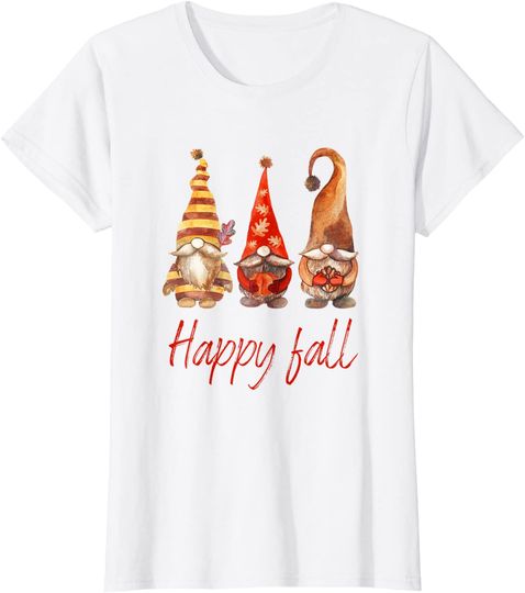 Womens Autumn Gnome Thanksgiving Fall Gnome T-Shirt