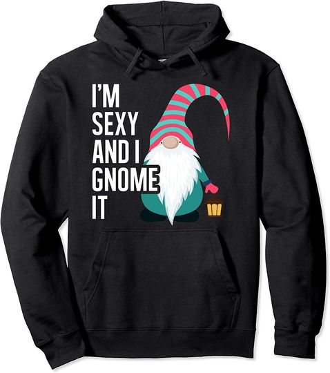 Garden Gnome I'm Sexy and I Gnome It Christmas Pullover Hoodie