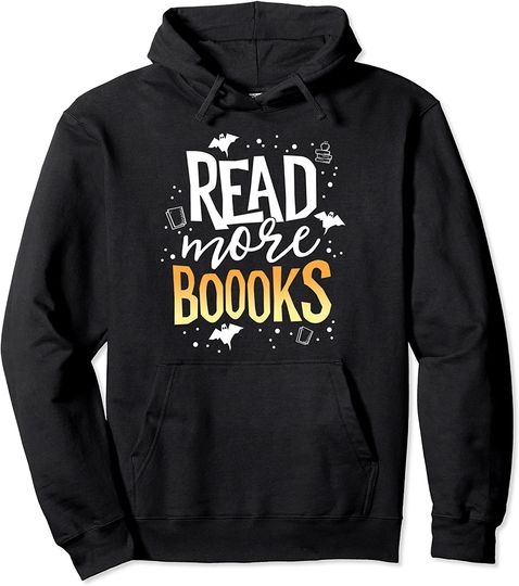 Read More Books Boo Librarian English Teacher Halloween Pullover Hoodie