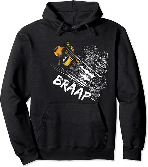 Snowmobile Graphic Jumping Pullover Hoodie