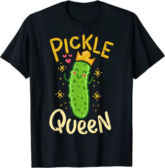 Pickle Queen Vegan Funny Cucumber Vegetable T-Shirt