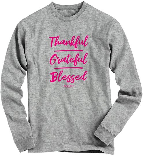Grateful Thankful Blessed Long Sleeve