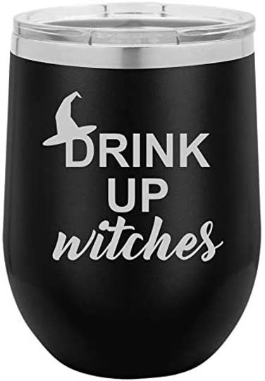 12 oz Wine Tumbler Witches Funny Halloween
