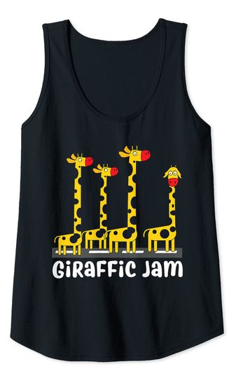 Funny Giraffic Jam Gift Cool Giraffe Lover Tank Top