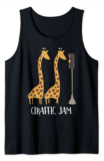 Giraffic Jam Giraffe Traffic Jam Funny Giraffe Tank Top