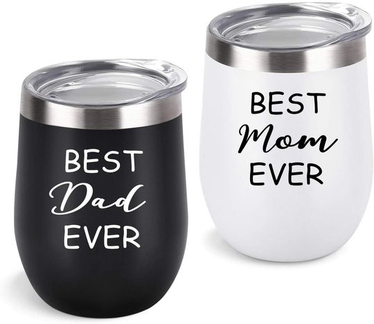 New Parents Gifts, Best Dad and Mom Ever Tumbler