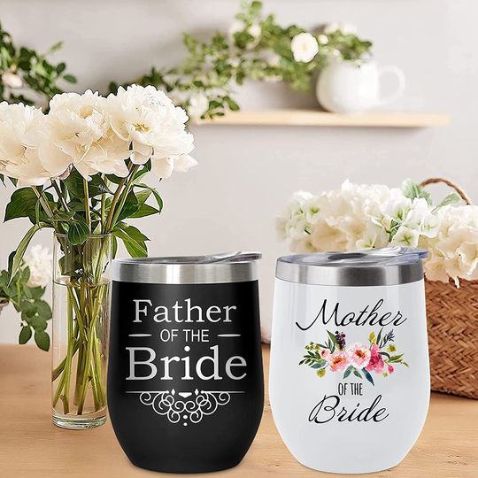 Father of the Bride Wine Tumbler Gifts from Bride Groom Daughter Son
