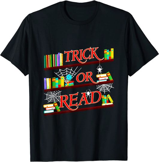 Librarian Trick Or Read Library Halloween Book T-Shirt