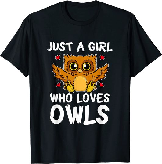 Just A Girl Who Loves Owls Cute Night Owl Costume T-Shirt