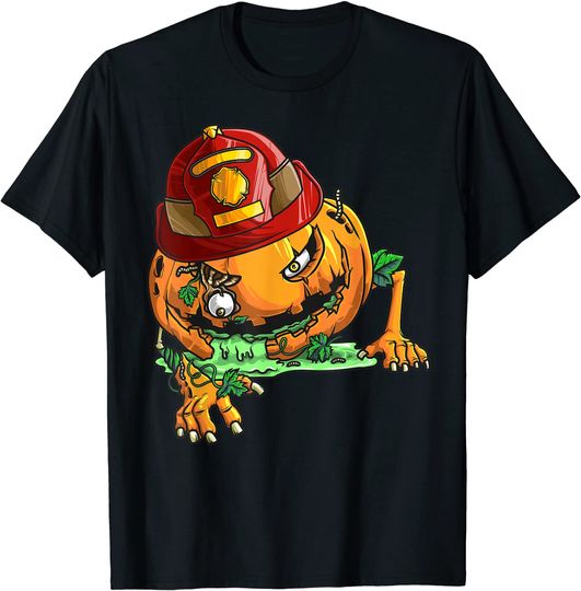 Firefighter Halloween Zombie T-Shirt