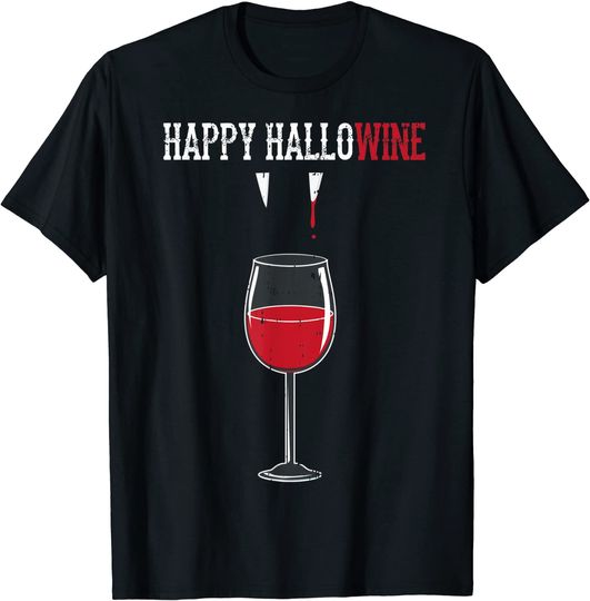 Red Wine Glass Fangs Costume Cute Easy Blood Halloween Gift T-Shirt