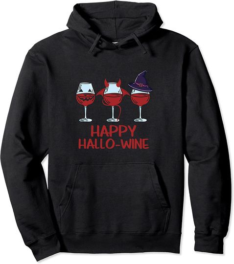 Happy Hallo-Wine Pullover Hoodie