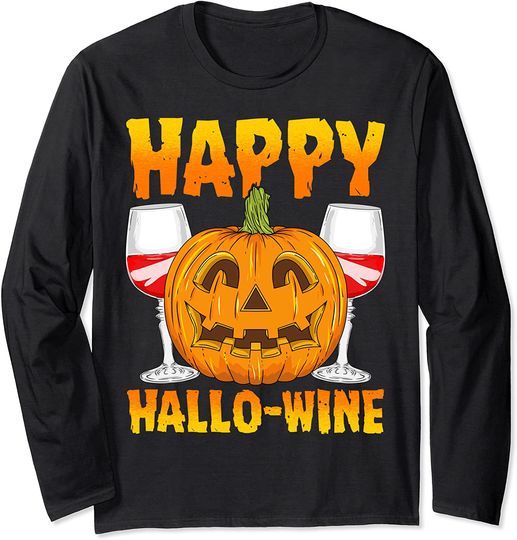 Happy Hallo-Wine Halloween Long Sleeve