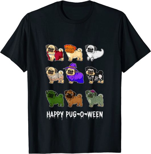 Pug Happy Pug-o-ween Halloween Cute Spooky Costume Gift Idea T-Shirt