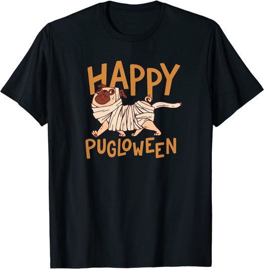 Happy Pugloween Pug Mummy Halloween Costume T-Shirt