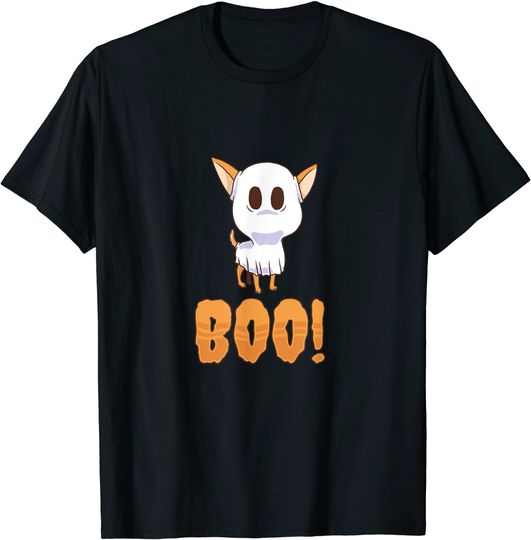 Happy Halloween Dog Boo Chihuahua Ghost T-Shirt
