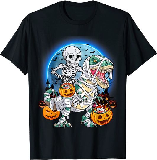 T-Rex Skeleton Halloween T-Shirt