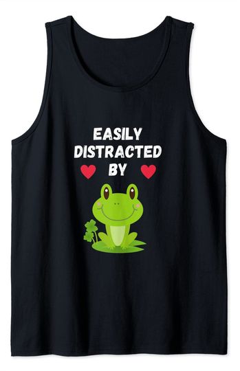Easily Distracted by Frogs, Frog Lover Tank Top