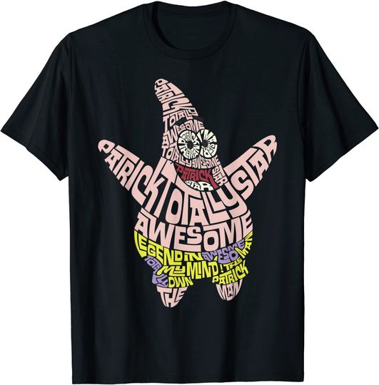 SpongBob SquarePants Patrick Star Totally Awesome Text Body T-Shirt