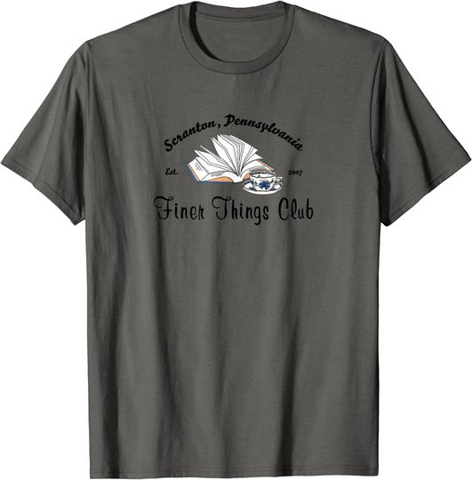 The Office Finer Things Club with Book T-Shirt
