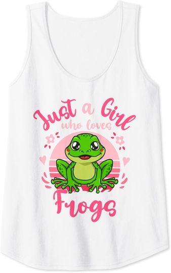 Frog Just a Girl Who Loves Frogs Tank Top