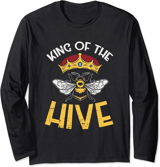 Bee keeper tee King Of The Hive, Graphic Crown, Bee Long Sleeve T-Shirt