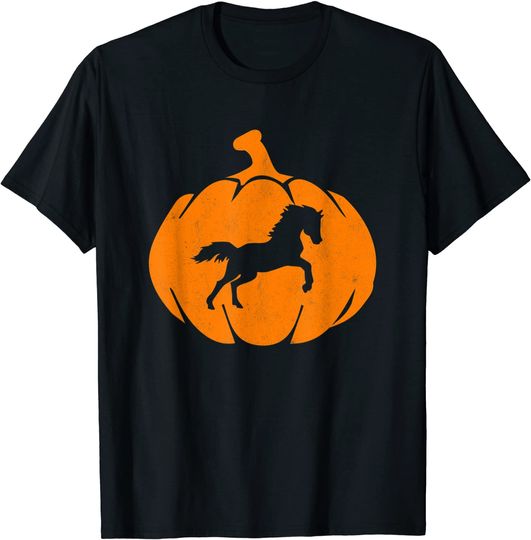 Halloween Horse Pumpkin Riding T-Shirt