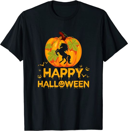 Pumpkin style with Horse Happy Halloween Horse Lovers Gift T-Shirt