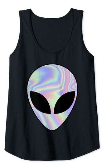 Alien Head Colorful Alien Shirt Rave Believe Ufo Tank Top