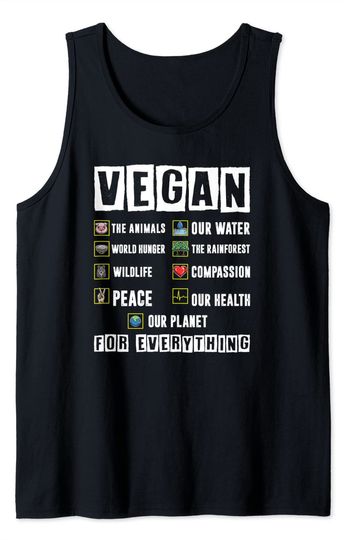 Earth Day Inspired Vegan Related Veganism Tank Top