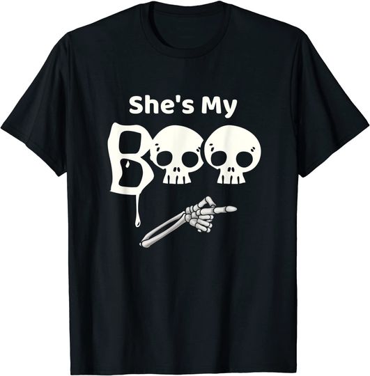 She's My Boo Halloween Matching Couples T-Shirt