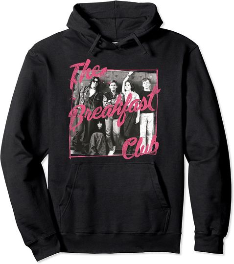 Breakfast Club Pink Text Group Photograph Hoodie