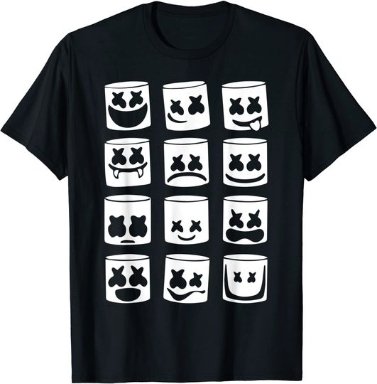 Marshmallows Face Arts Emotions Yearbook Dancing DJ T-Shirt