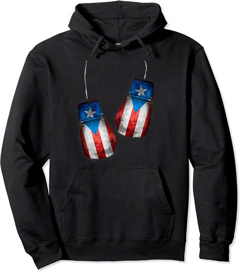 Boricua Boxers | Boxing Fans Gloves Puerto Rico Flag Pullover Hoodie