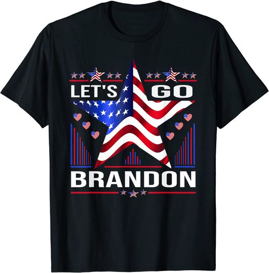 Let's Go Brandon Conservative US Flag T-Shirt