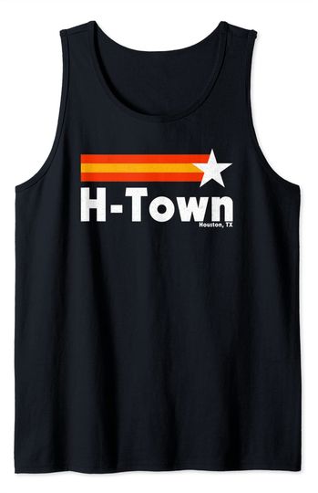 Vintage Distressed H-Town Houston Texas Strong Retro Houston Tank Top