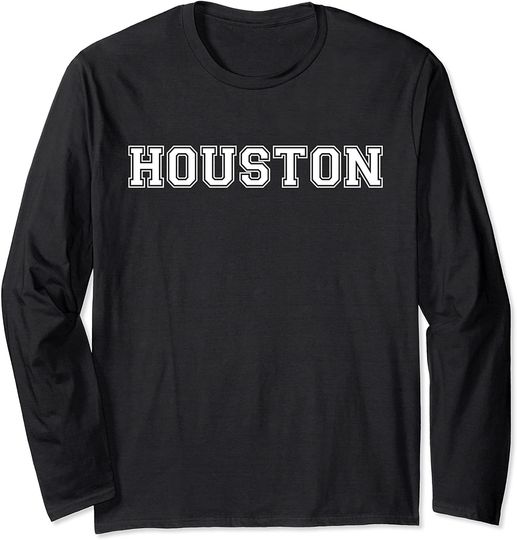 College University style Houston Texas Team Sport Gift Long Sleeve