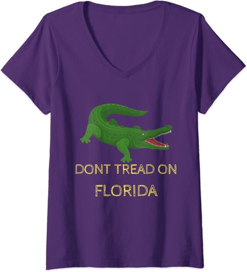 Womens Dont Tread On Florida V-Neck T-Shirt