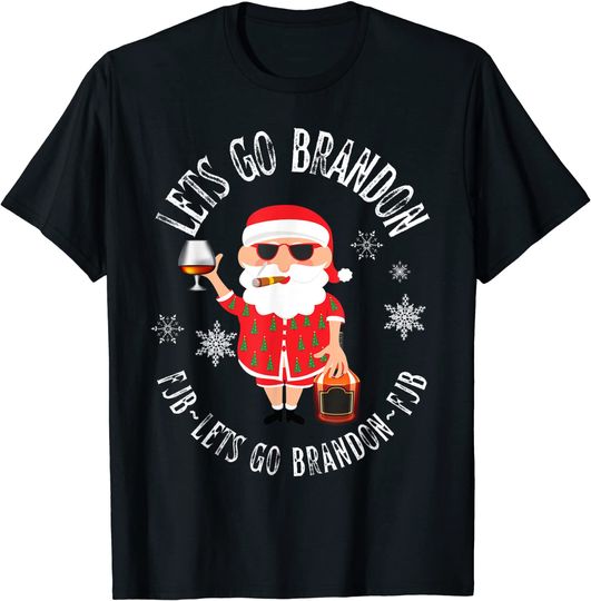 Let's Go Brandon Christmas Eve Holiday Santa T-Shirt