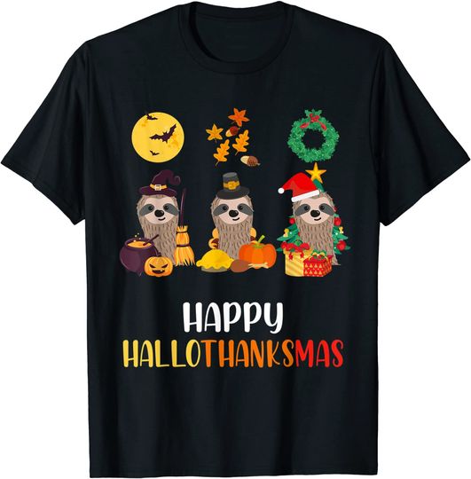 Sloth Halloween Christmas Happy Hallothanksmas Cub T-Shirt