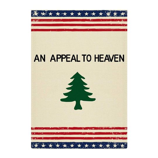 An-Appeal-to-Heaven-Pine-Tree Garden Flag Vertical Double Sided Linen Yard Outdoor Decor Flag